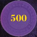Purple plastic chips 4gm Numbered 500