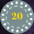Grey Diamond 11.5gm Numbered 20