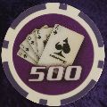 Purple Customised 11.5gm Sticker Poker Chip