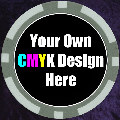 White Customised 11.5gm Sticker Poker Chip