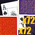 BOX containing 72 Red and 72 Blue Playing Cards