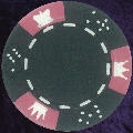 Black Crown and Dice 3 Colour 14gm Poker Chips
