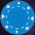 Light Blue Card Suit chip 11.5gm