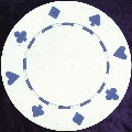 White Card Suit chip 11.5gm