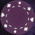 Dark Magenta Card Suit chip 11.5gm