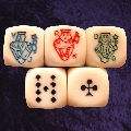 Pack of 5 Poker Dice with Rounded Edges