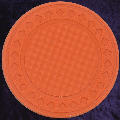 Orange poker chip diamond rim 4gm