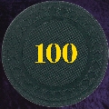 Black Plastic chips 4gm Numbered 100