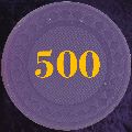 Purple plastic chips 4gm Numbered 500