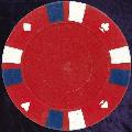 Red Double Stripe 3 Colour 14gm Poker Chips