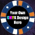 Blue Double Stripe Customised 14gm Chips