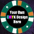 Green Double Stripe Customised 14gm Chips