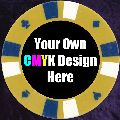 Dark Yellow Double Stripe Customised 14gm Chips