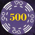Purple Four Tab Numbered 500