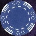 Blue Four tab poker chip 11.5gm