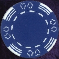 Dark Blue Four tab poker chip 11.5gm (shades vary)