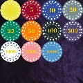 SAMPLE PACK of Numbered Diamond chips 11.5gm