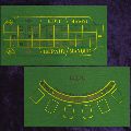 Roulette '0' and Blackjack layout on reverse Green 80 x 44cm