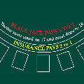 Blackjack Baize 190 x 120cm Dark Green for 7 Players