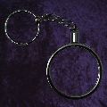 Silver coloured heavy weight poker chip key ring