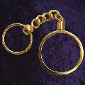 Gold coloured heavy weight poker chip key ring