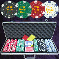 Customised 500 Dice Design poker chip set 11.5gm with Aluminium case