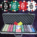 Customised 500 Double Suit 14gm chip set with Aluminium case