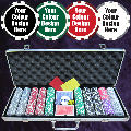 Customised 500 sticker chip set 11.5gm with Aluminium case