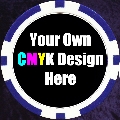 Blue Customised 11.5gm Sticker Poker Chip
