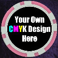 Pink Customised 11.5gm Sticker Poker Chip