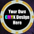 Gold Customised 11.5gm Sticker Poker Chip