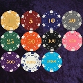 SAMPLE PACK of Numbered Dice chips 11.5gm