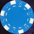 Light Blue six tab dice design heavy chip 11.5gm