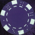 Dark Purple six tab dice design heavy chip 11.5gm