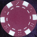 Dark Magenta six tab dice design heavy chip 11.5gm