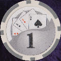 Grey Twist 11.5gm Poker Chips Numbered 1