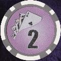 White Twist 11.5gm Poker Chips Numbered 2
