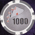 Grey Twist 11.5gm Poker Chips Numbered 1000