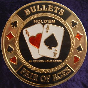 BULLETS Metal Poker Card Protector Photo