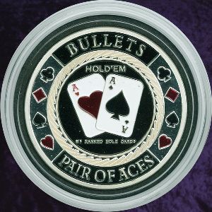 BULLETS Metal Poker Card Protector (Silver Colour) Photo