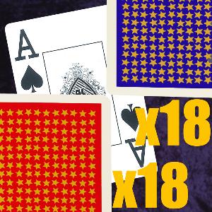 CARTON containing 18 Red and 18 Blue Playing Cards Photo