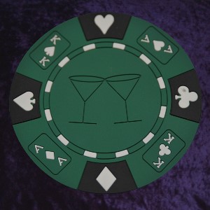 Photo 1 of Pack of 4 rubber poker chip coasters