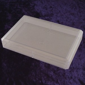 Clear acrylic box for 2 packs of 62mm wide poker cards Photo