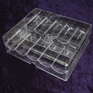 200 Capacity Chip Tray With Lid Clear Acrylic Photo