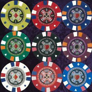SAMPLE PACK of Numbered Double Stripe 3 colour 14gm chip Photo
