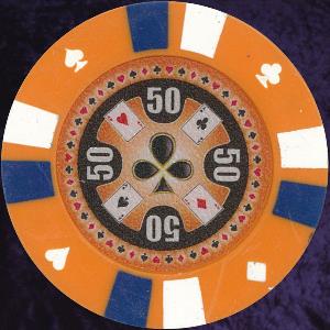 Orange Double Stripe 3 colour 14gm numbered 50 Photo