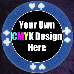 Blue Double Poker Suit 11.5gm Poker Chip Photo