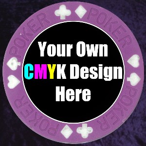 Lilac Double Poker Suit 11.5gm Poker Chip Photo