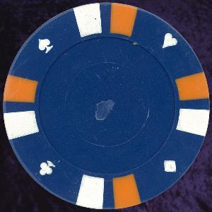 Blue Double Stripe 3 Colour 14gm Poker Chips Photo