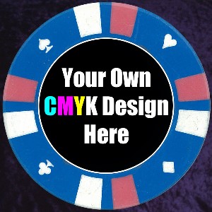 Light Blue Double Stripe Customised 14gm Chips Photo